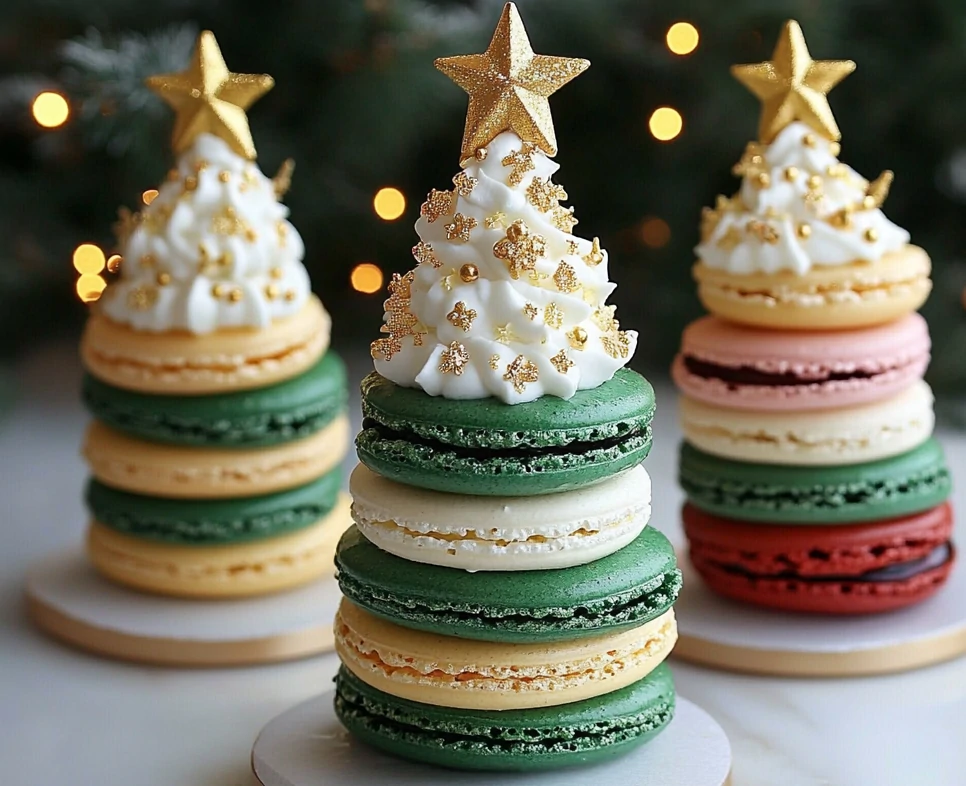 Festive Macaron Christmas Trees Recipe