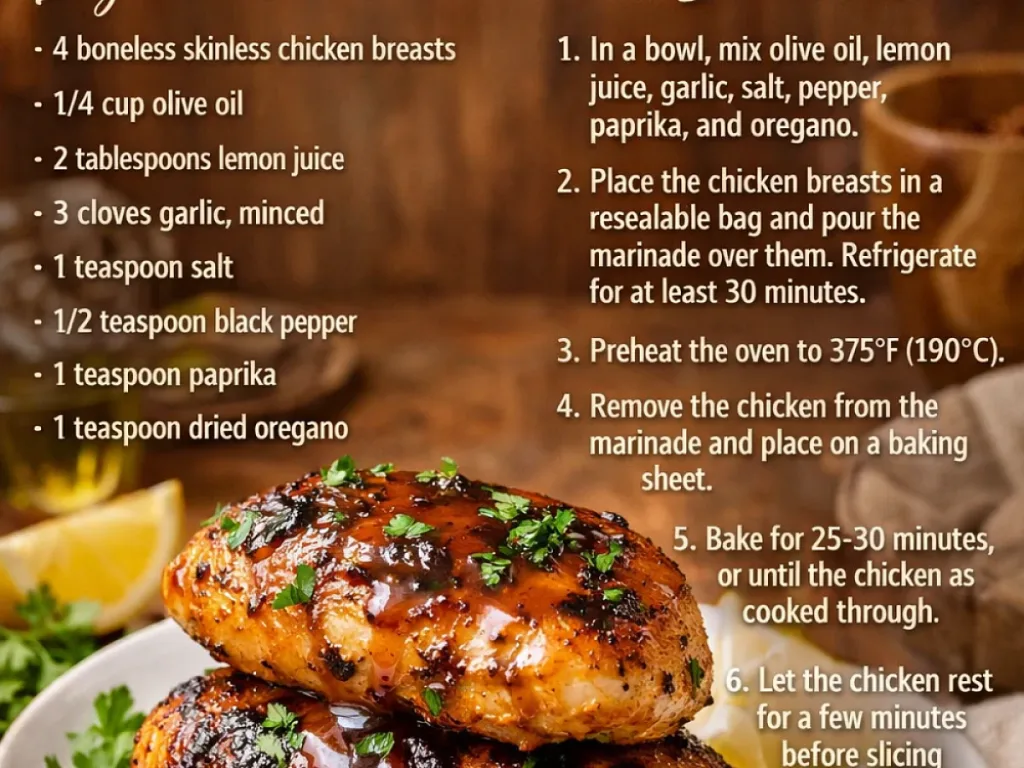 Chicken Breast Recipes, freshly made and ready to serve
