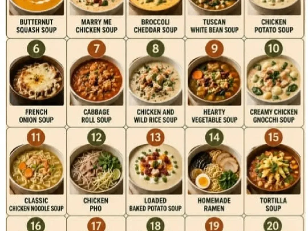 Fall Soup Recipes, freshly made and ready to serve