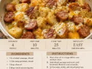 Cheesy Ranch Potato & Smoked Sausage Skillet