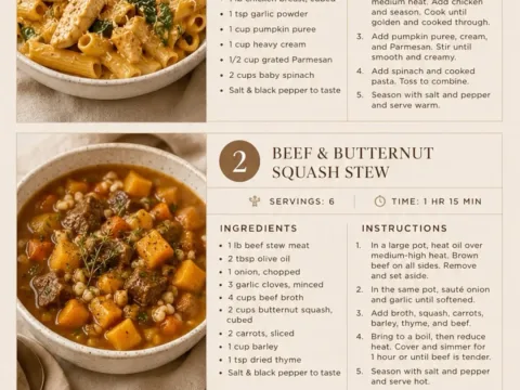 Cozy Dinner Recipes – Easy Comfort Food for Autumn Evenings