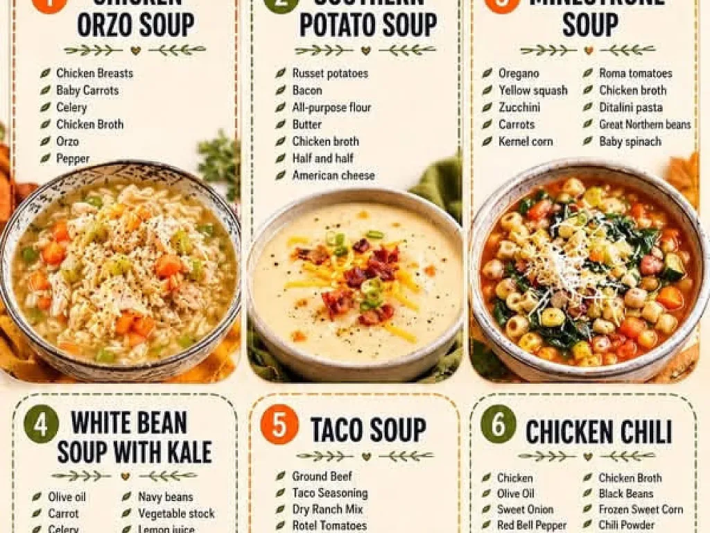 Fall Soup Recipes, freshly made and ready to serve