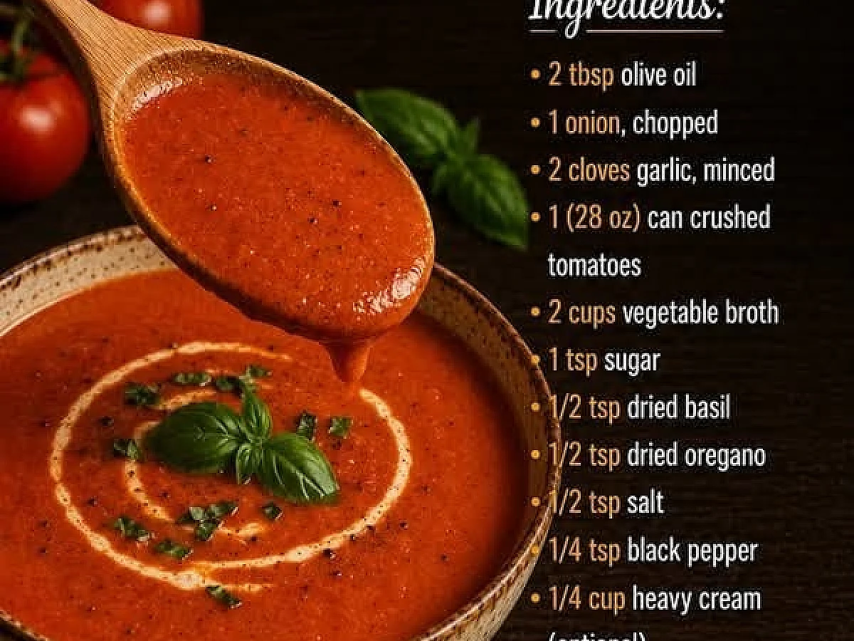 Tomato Soup Recipes, freshly made and ready to serve