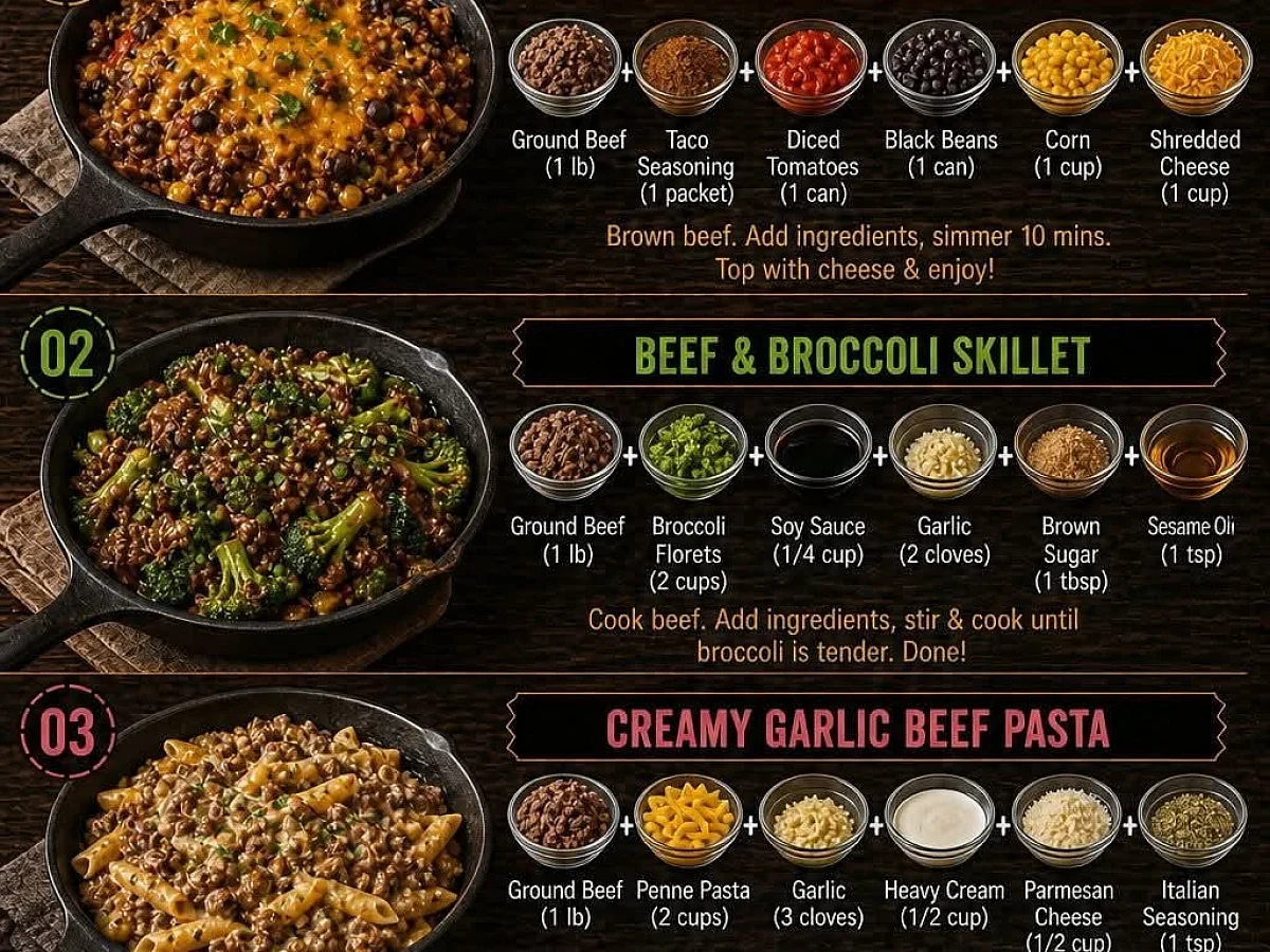 Easy Beef Recipes, freshly made and ready to serve