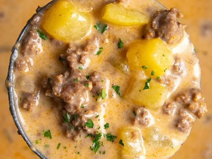 Easy Ground Beef and Sweet Potato Hash