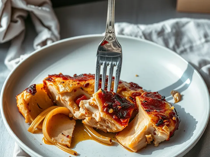 Easy Slow Cooker Honey Garlic Chicken Noodles