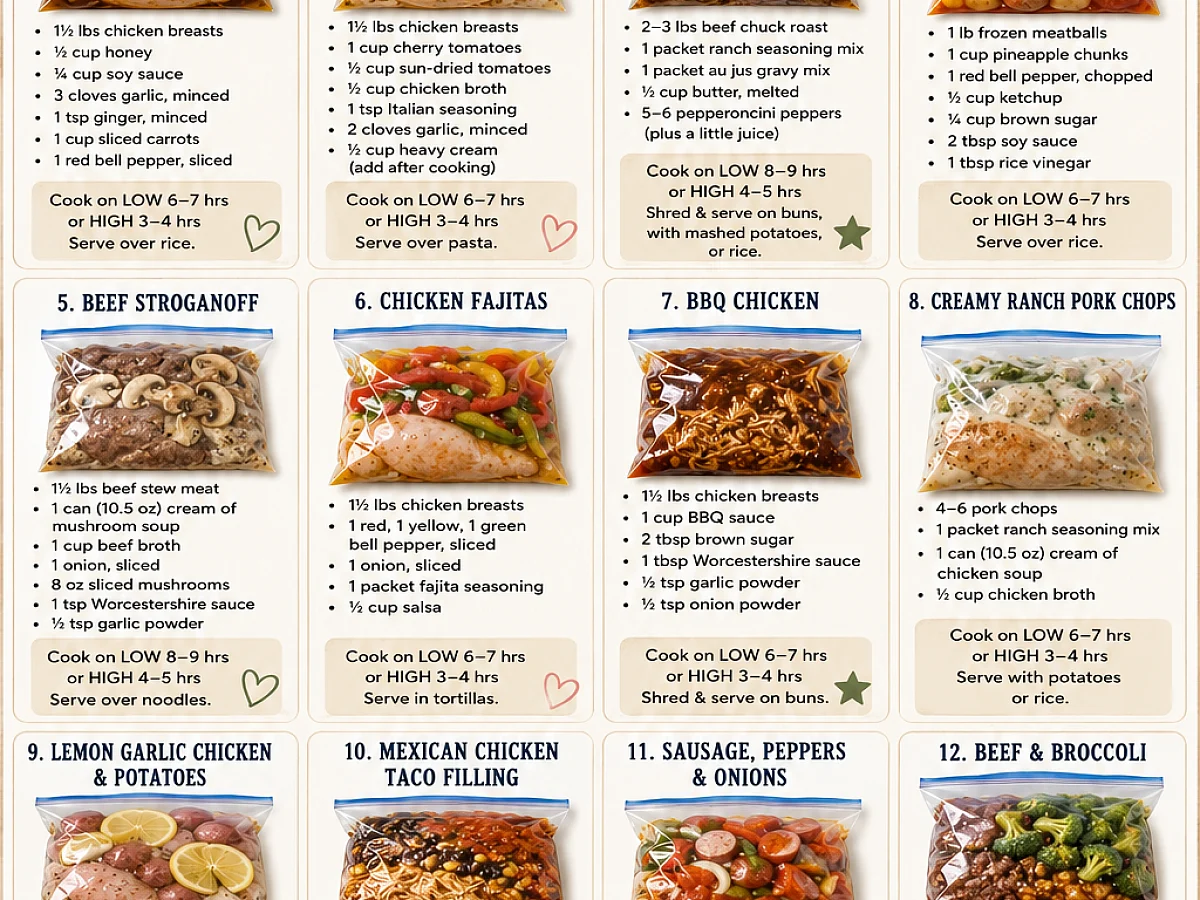 Slow Cooker Meal Prep, freshly made and ready to serve