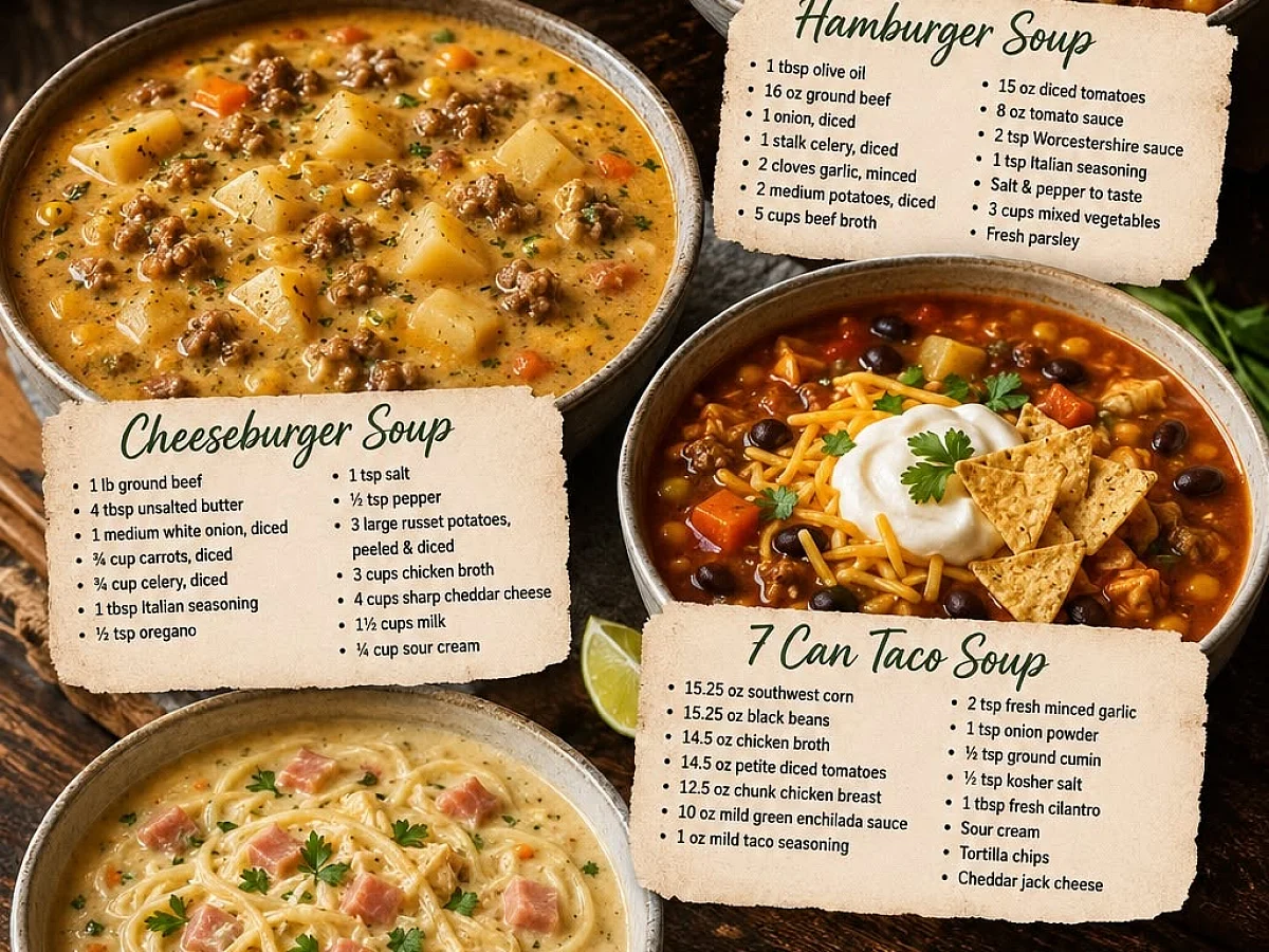 Easy Soup Recipes, freshly made and ready to serve
