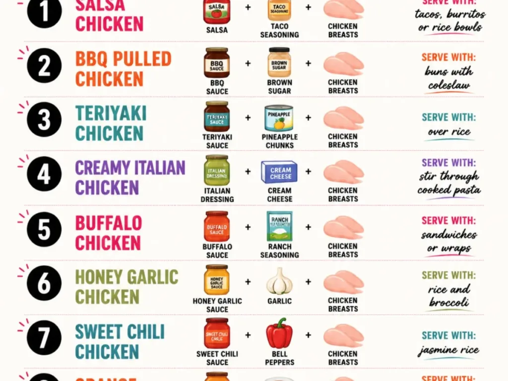 10 Crockpot Dinners Using Jarred Sauces, freshly made and ready to serve