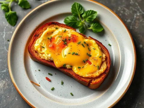 Crispy Air Fryer Cheesy Egg Toast – 15-Minute Breakfast