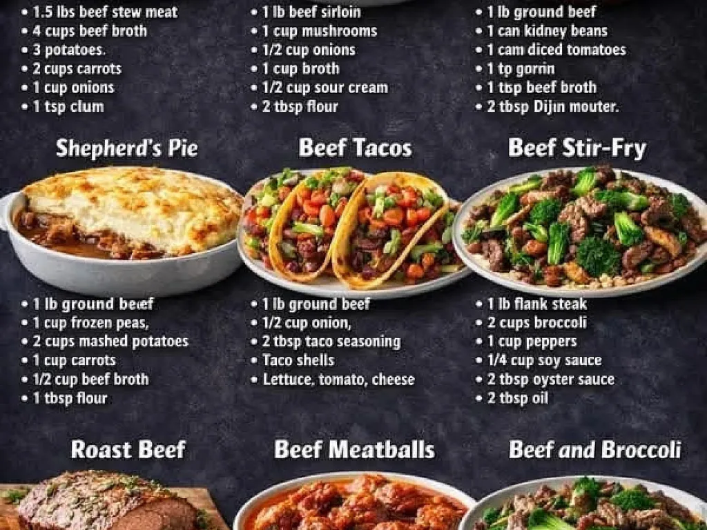 Beef Stew Beef Recipes Beef Stroganoff Chili 1.5 Ibs beef stew, freshly made and ready to serve