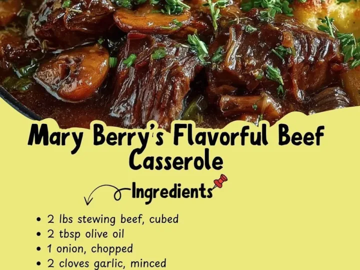 Mary Berry’s Beef Casserole – Rich 5-Ingredient Stew