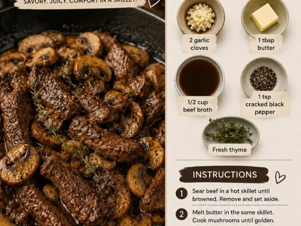 Pepper Beef & Mushroom Skillet – Easy 30-Minute Dinner