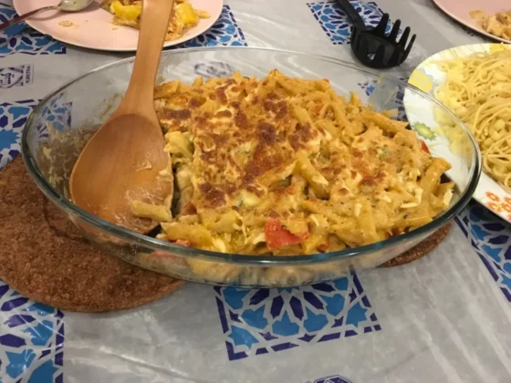 One-Pot Chicken Fajita Pasta, freshly made and ready to serve